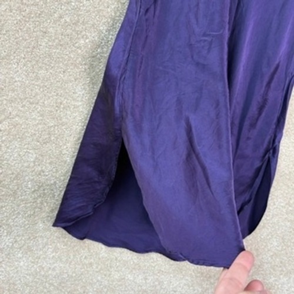 VICTORIA'S SECRET Slip Dress Women's Medium Purple 100% Silk Vintage Gold Label - Picture 6 of 6